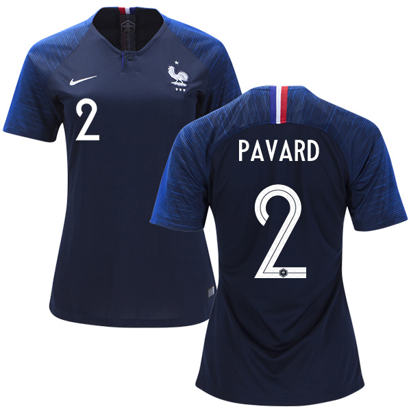 Women's France #2 Pavard Home Soccer Country Jersey - Click Image to Close
